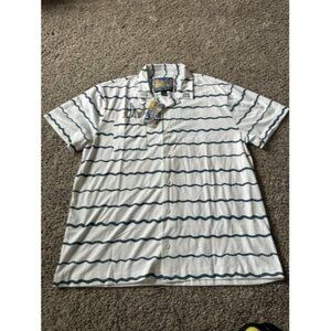 knickerbocker vintage design Mens Button Down Gone Fishing Button Size XL